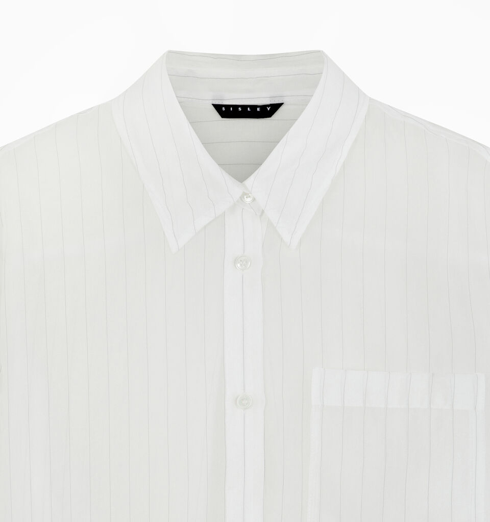 White semi sheer shirt - sisley k shirts - White | Sisley K image number 3